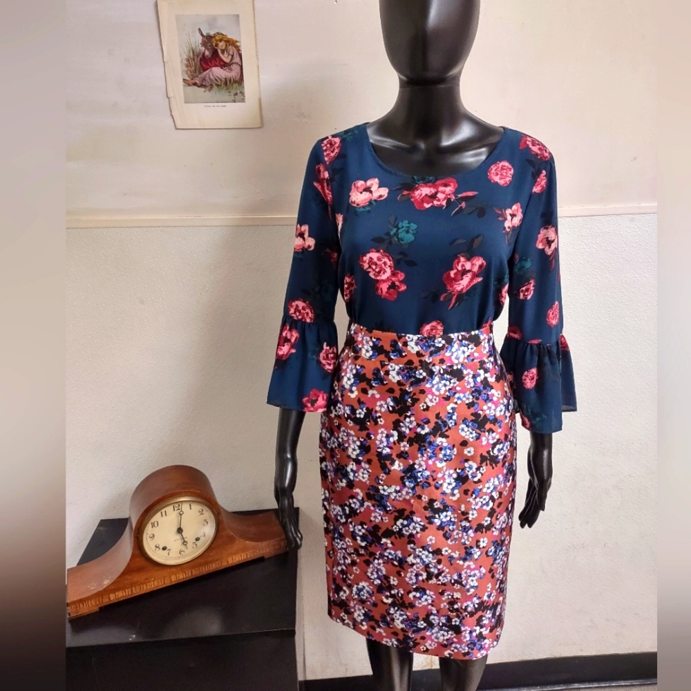 J CREW FLORAL SKIRT